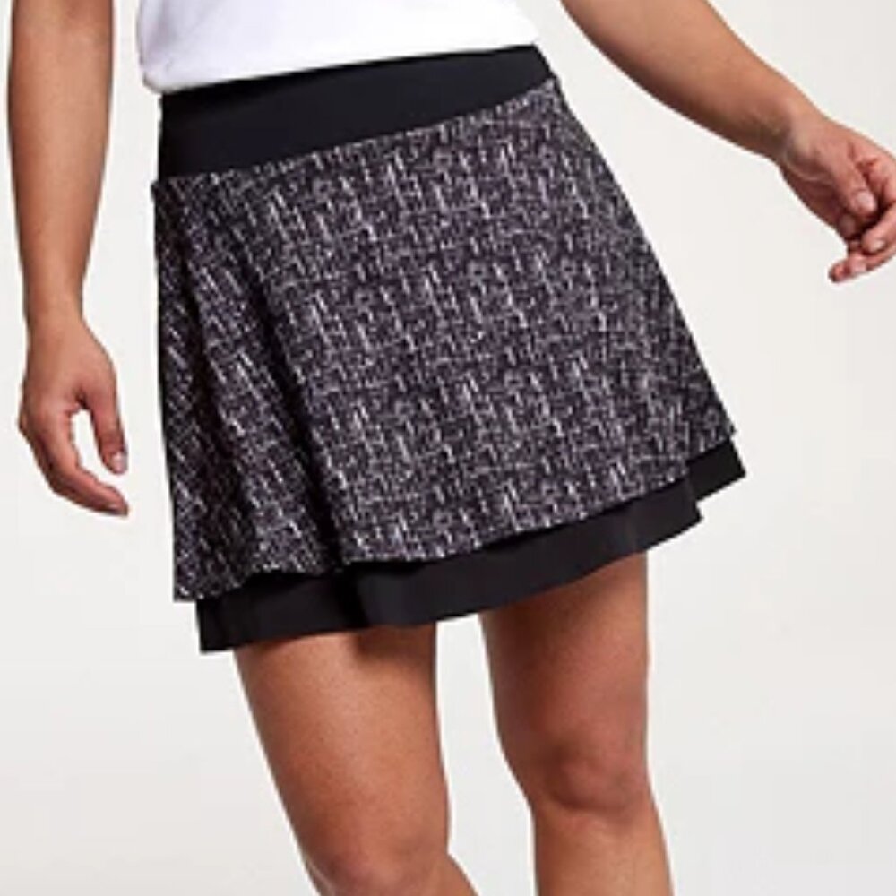 CALIA Women's Double Layer Mesh Golf Skort